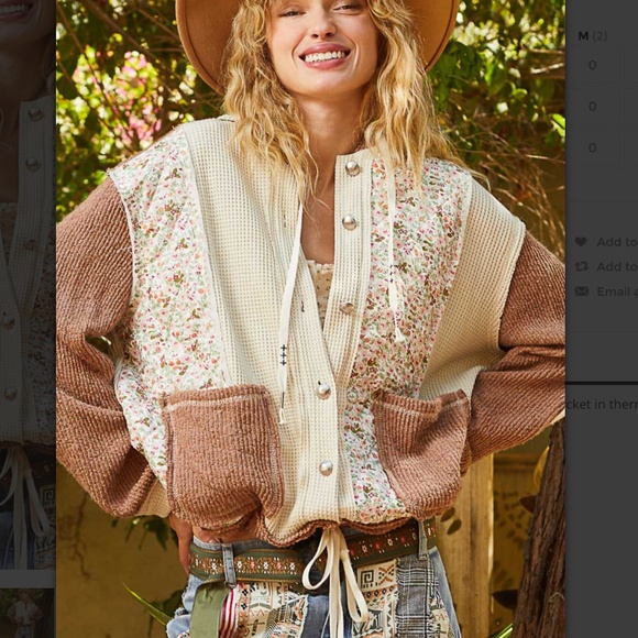 POL “ Chicago 5  “ POL Quilted Thermal Jacket with Waist String and Hood 80 - Picture 1 of 10